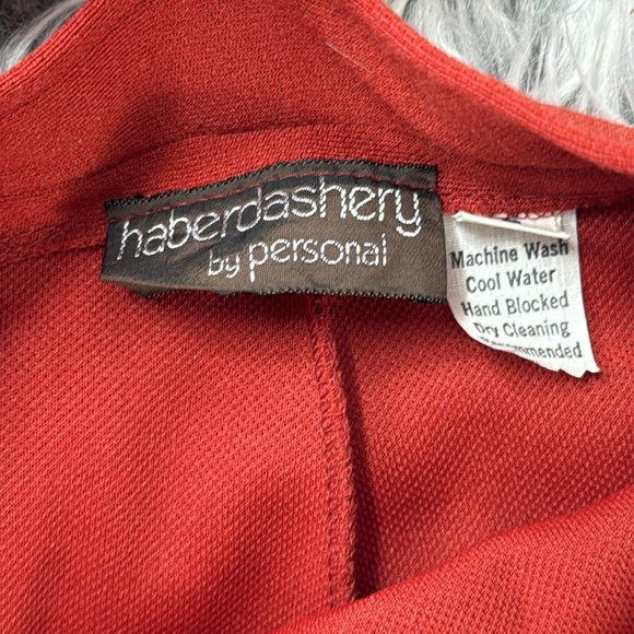 Haberdashery Rust Wide-Leg Elastic Waist Band Knit Pants w/ gold button, 10 - Picture 6 of 11